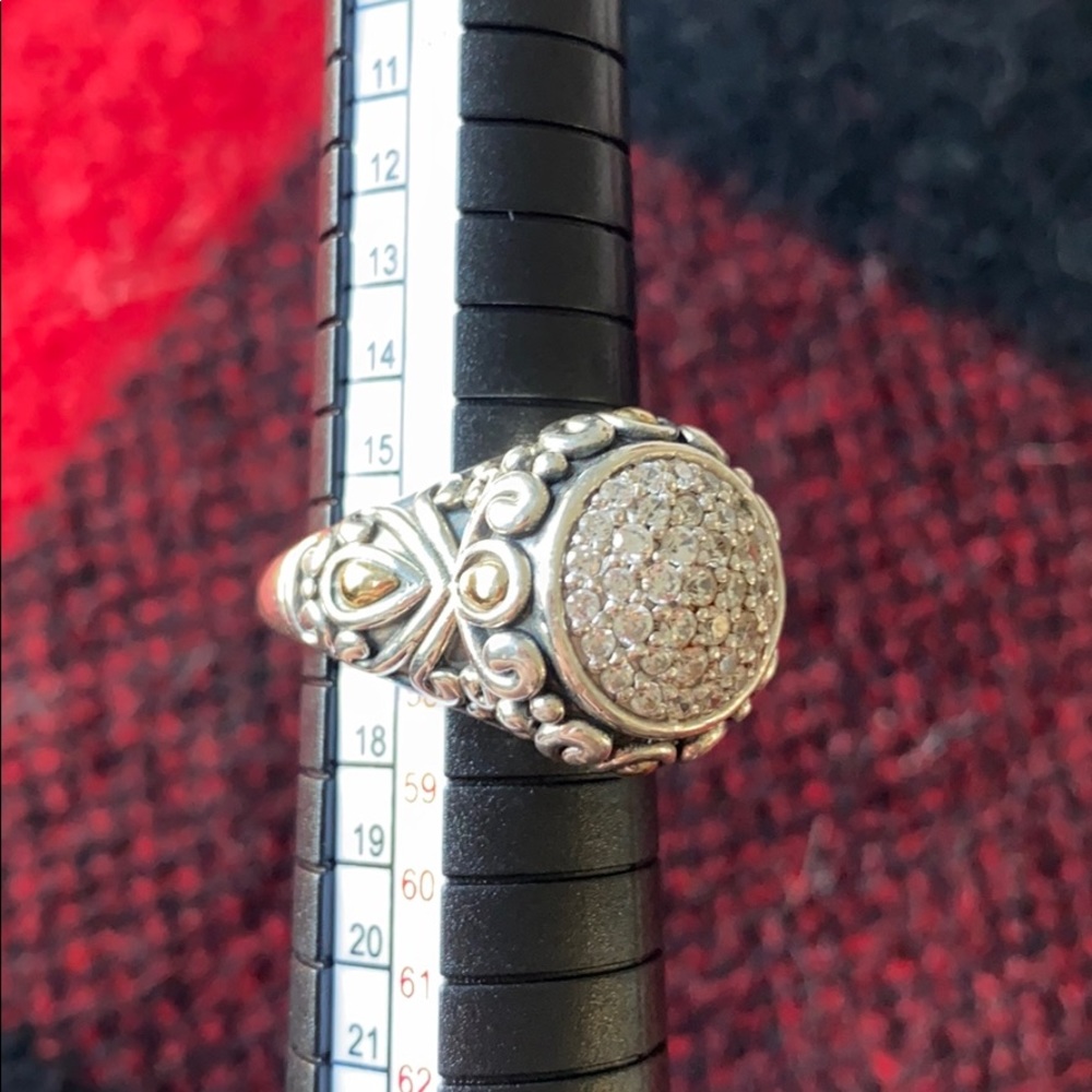 John Hardy Silver and cubic zirconia size 8 ring